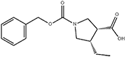 (3R,4S)-1-((芐氧羰基)-4-乙基吡咯烷-3-羧酸